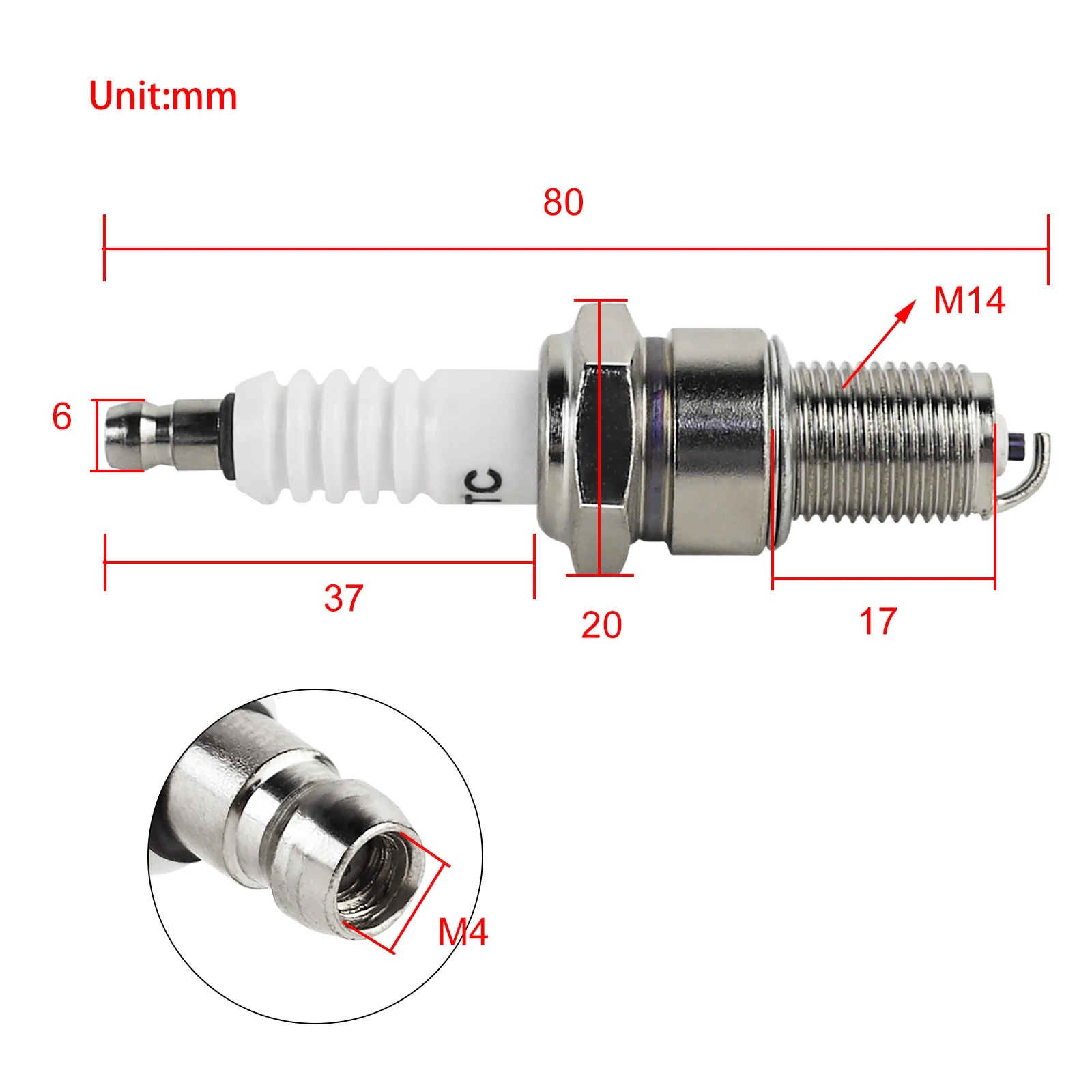 Spark Plug F7TC for Honda GX120 GX160 GX200 GX240 GX270 GX340 GX390 Generator Lawnmower Tractor Rototiller Water Pump Go Kart