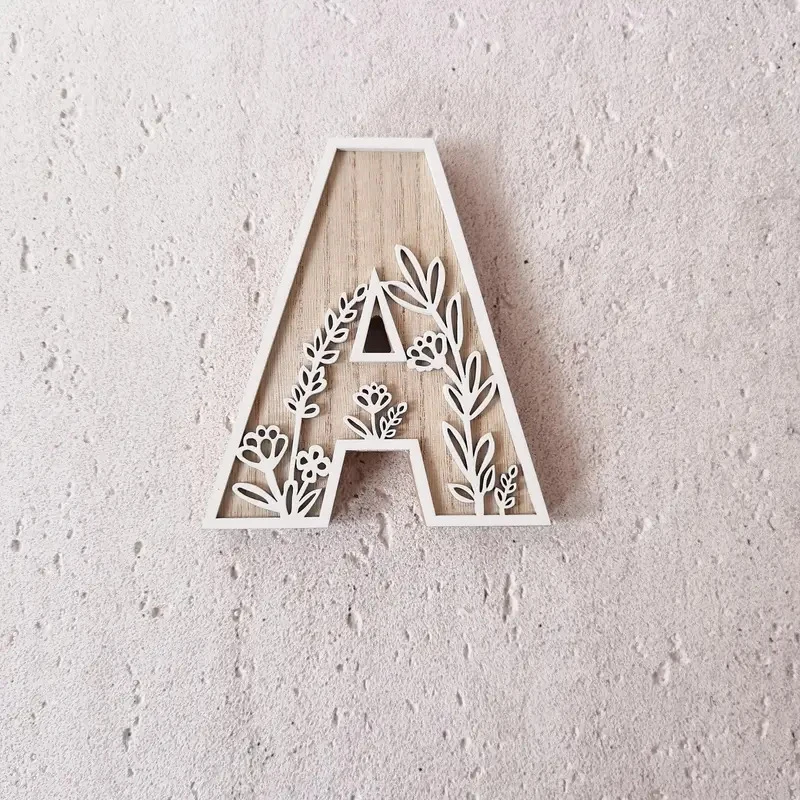 12 Inch Wood Letter Alphabet Art Crafts DIY Free Standing Wedding Birthday Xmas Party Home Decoration Personalised Name Design