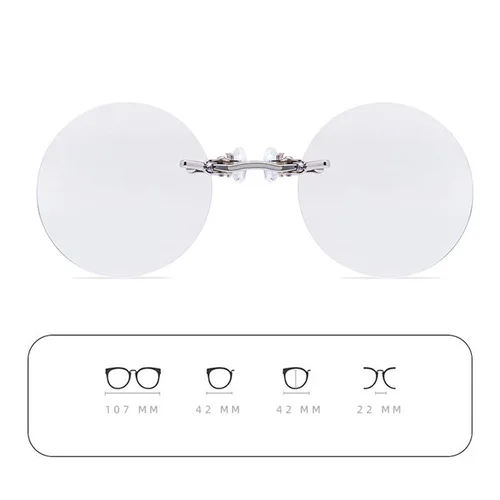 Imagen 2 del producto Las nuevas gafas de lectura portátiles con clip para la nariz, gafas de lectura redondas con bloqueo de luz azul para hombres y mujeres