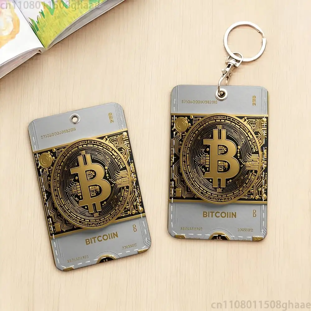 Finance Bitcoin Personalised Print Card Holder Suitable For Holder Girls Door Card Case Women Badge Holder Keychain