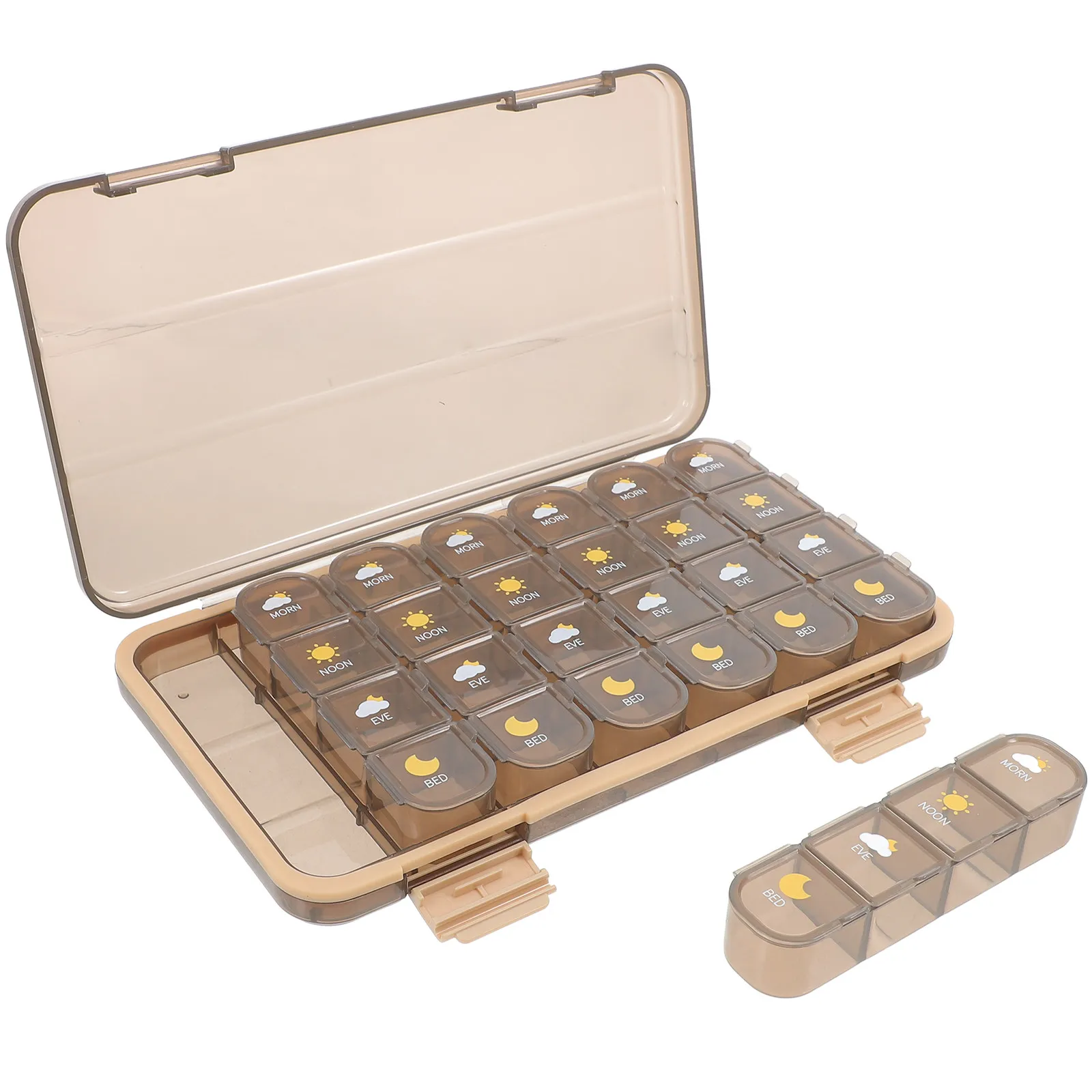 

Medicine Dispenser Portable Leakproof Small Organizer Box For Daily Travel Use Medicine Case Holder Compact Container Travel