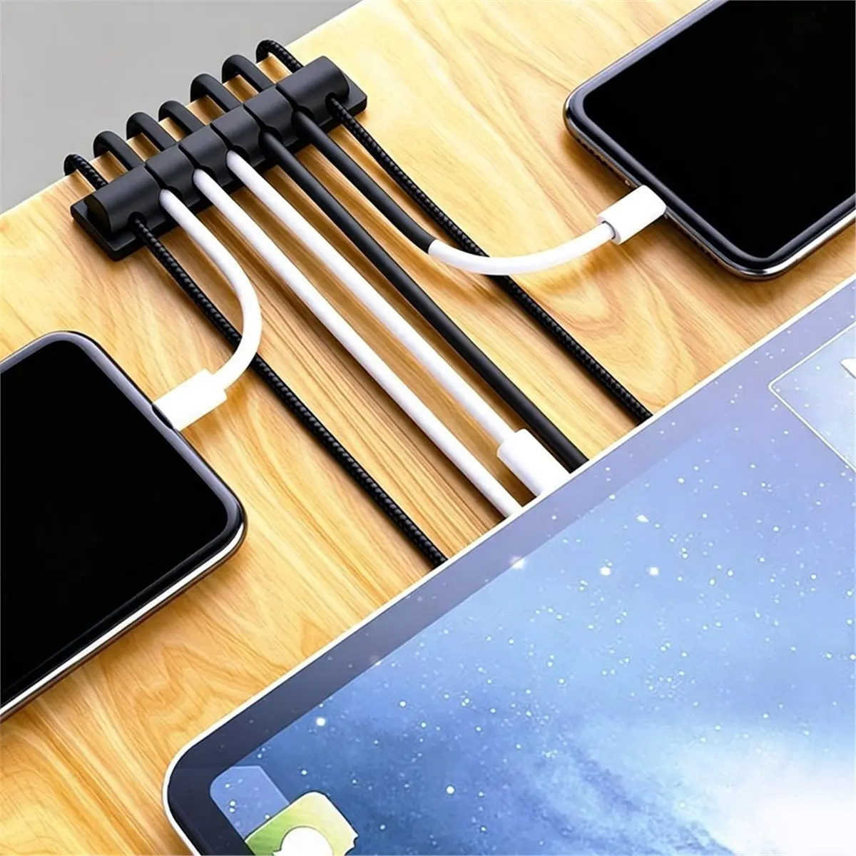 188 PCS Cable Organizer Kit with Cable Holder Wire Organizer Sleeve Cord Clips Roll Cable Organizer Straps for Desk Home