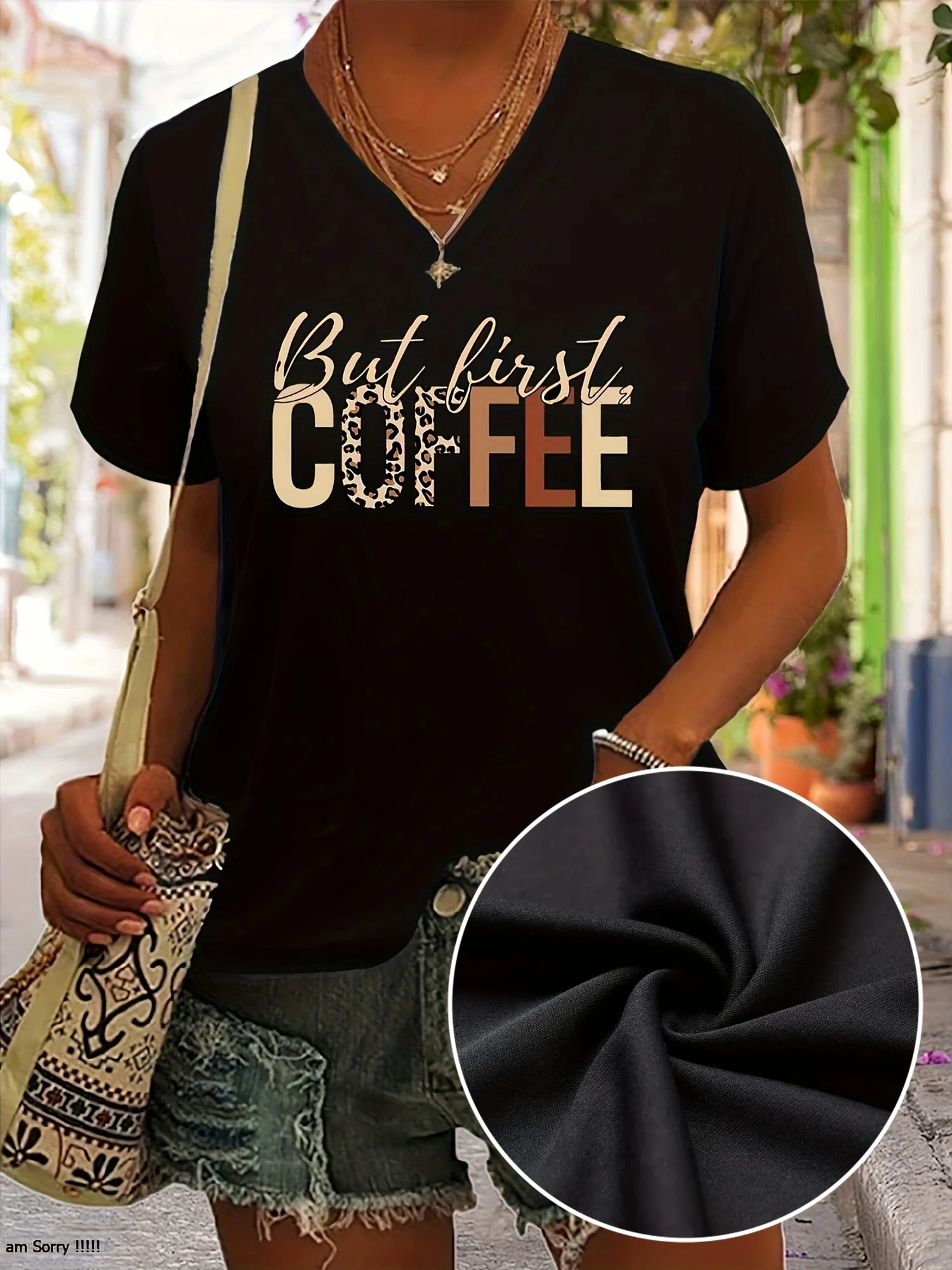 

2025 Summer Women Casual T-shirt Short Sleeve V-neck T-shirt Women Casual T-shirt Neutral T-shirt Quick Drying and Breathable