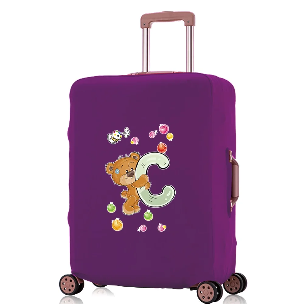 Luggage Case Suitcase 20223 Travel Dust Cover Luggage Protective Covers 18-32 Inch Travel Accessories Bear Letter Series Pattern