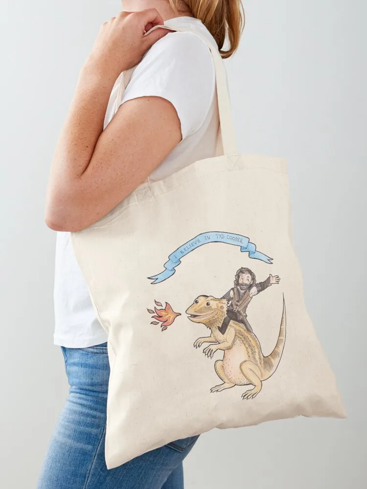 

I Believe in Tad Cooper Tote Bag tote bag screen tote bag men reusable shopping bags hand bags