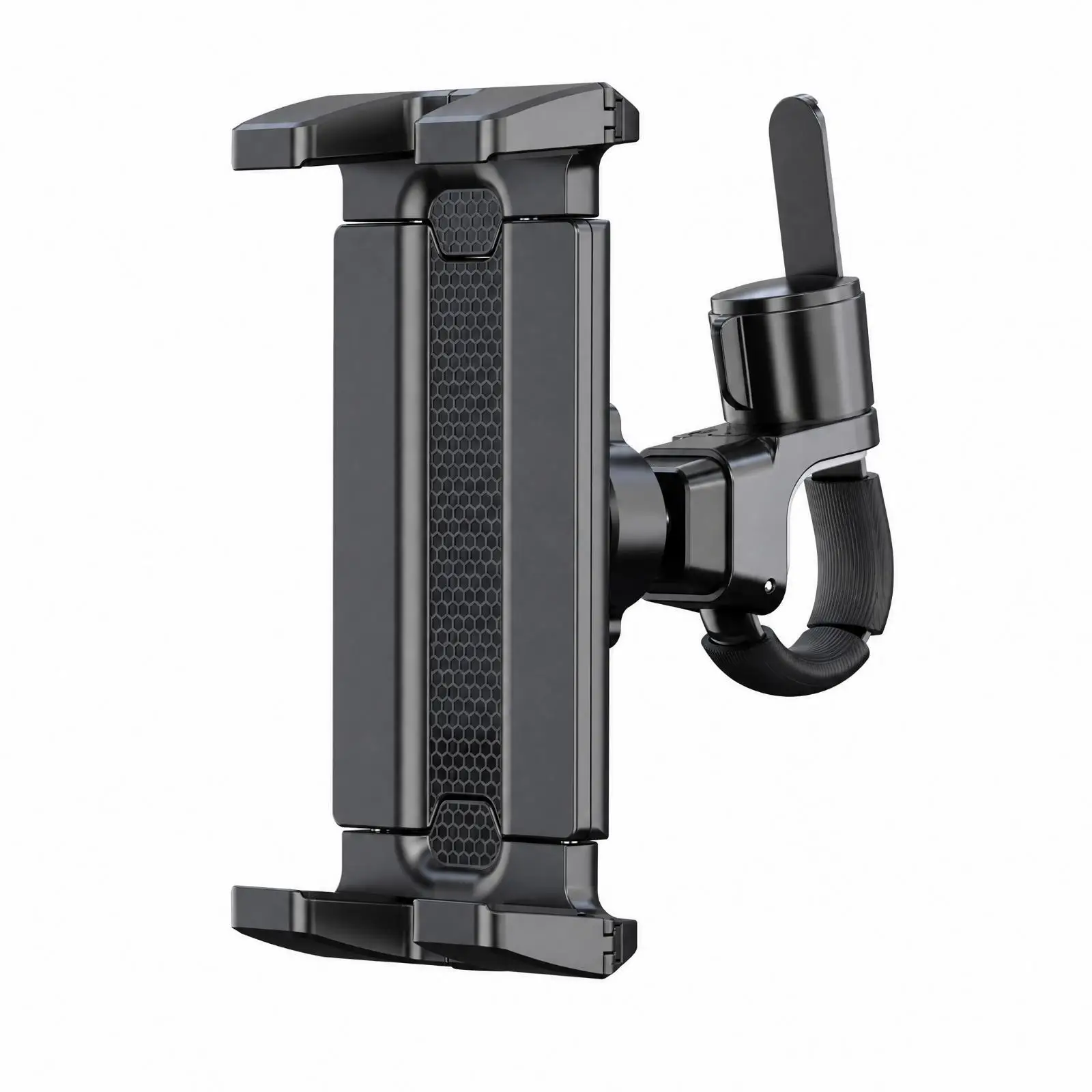 Handlebar Phone Mount with Padded Grips Adjustable Phone and Tablet Mount Spring-Loaded Device Clamp Secure Universal