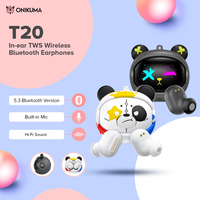 ONIKUMA T20 Gaming Headset 2025New Wireless Rotating Flip-Top Design Earbuds HiFi Stereo In-Ear Touch Control Headphone with Mic