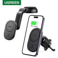 UGREEN Magnetic Wireless Car Charger For iPhone 14 13 12 Pro Max Phone Holder Mount Wireless Charging Car Charger 7.5W Macsafe