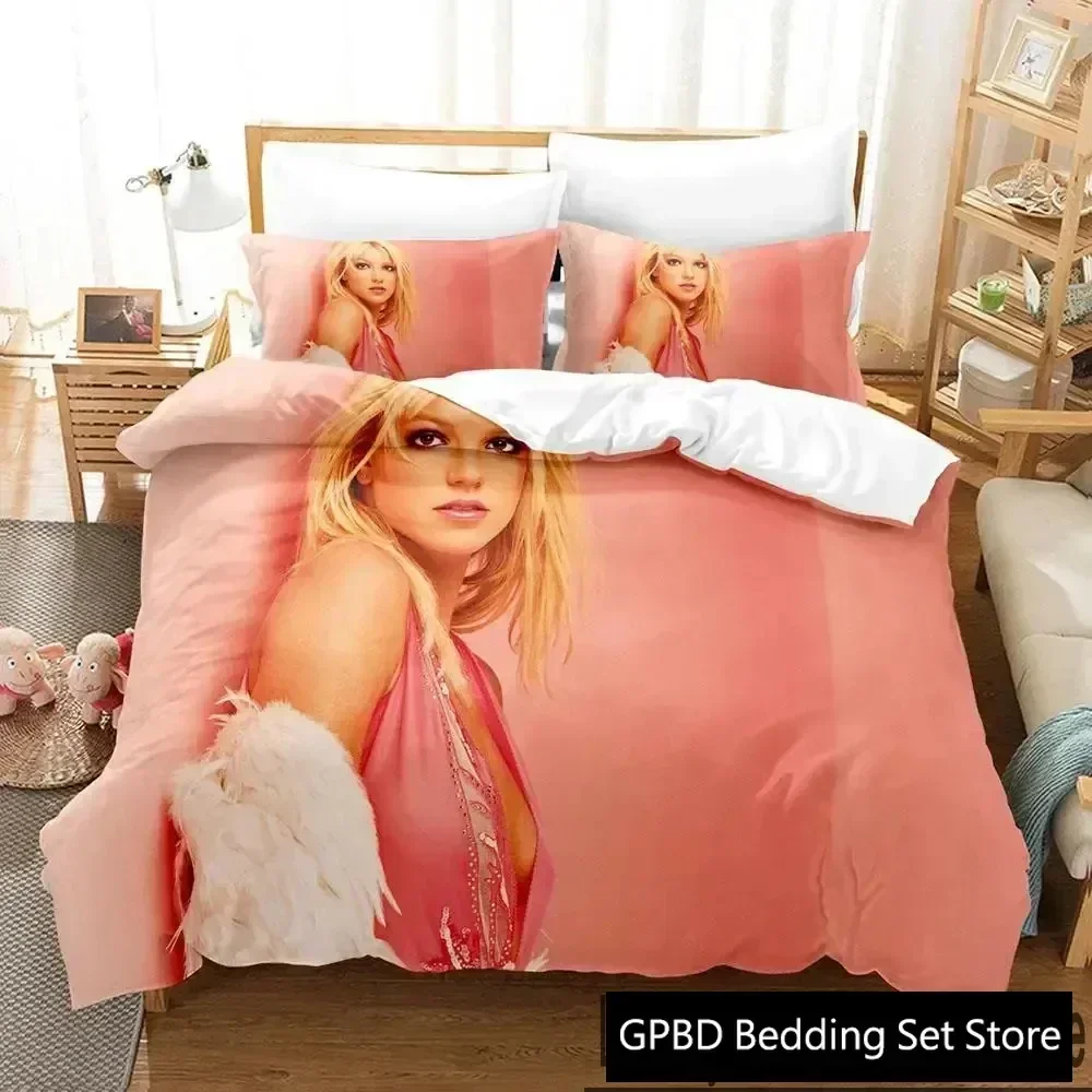New 3D Print Sexy Britney Spears Comfortable Duvet Quilt Cover Pillowcase Bedding Set Children Bedroom Decoration Home Textile