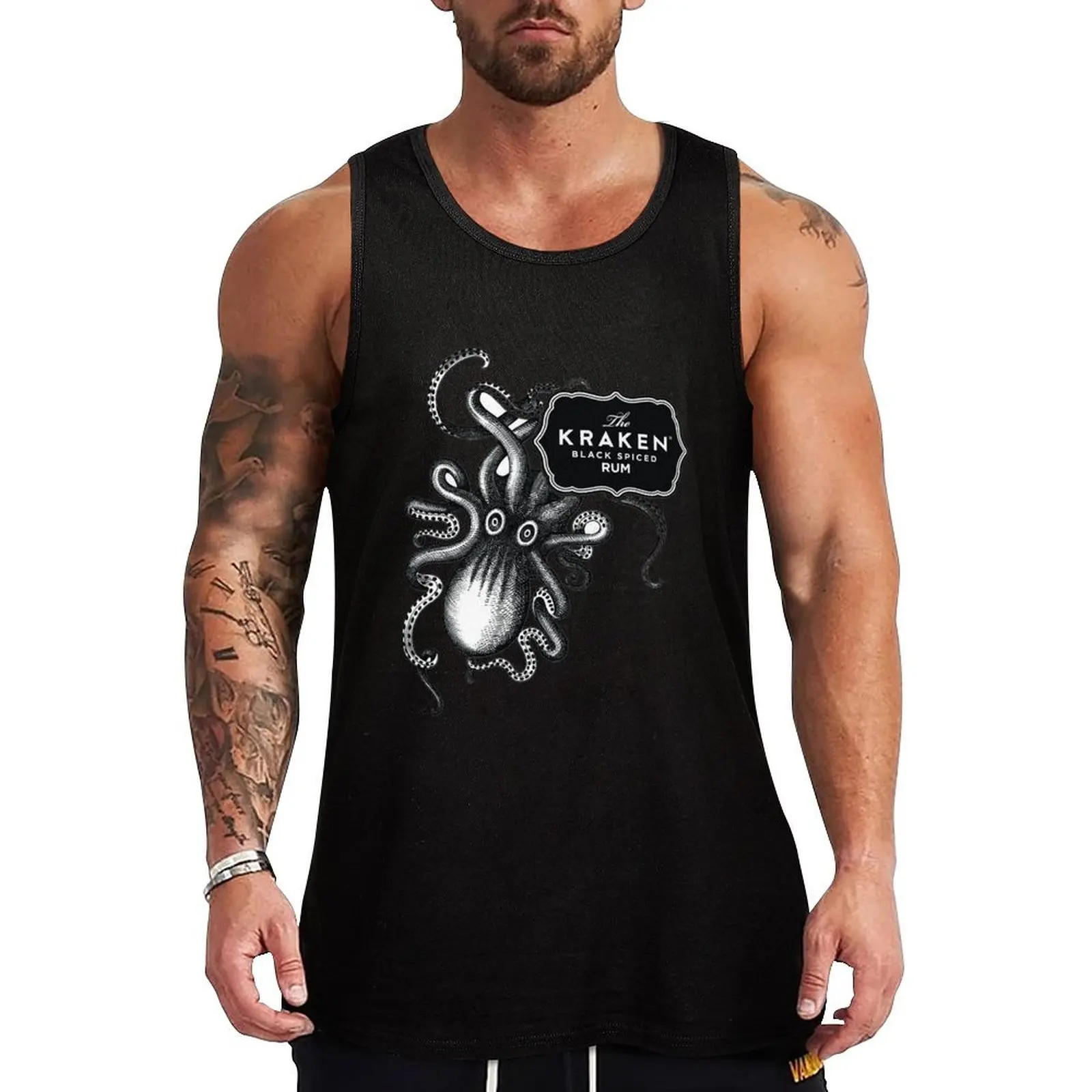 Kraken Rum Tank Top Sports clothing gym wear men summer clothes men 2024 gym t shirt men