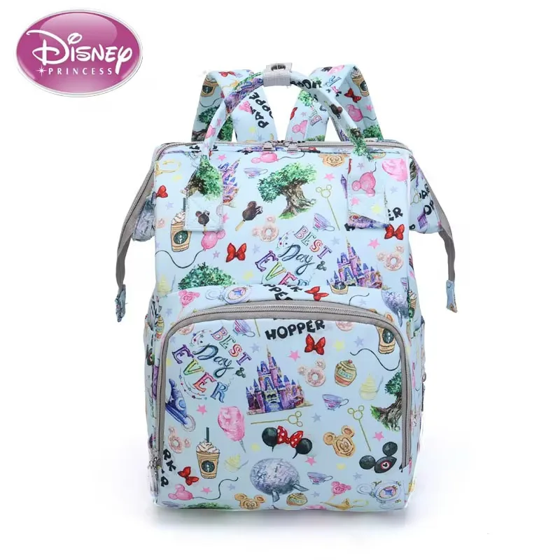 Disney New Mickey Cartoon Fashion Outing Mother and Baby Bag Casual Multi-functional Backpack Large Capacity Mommy Bag