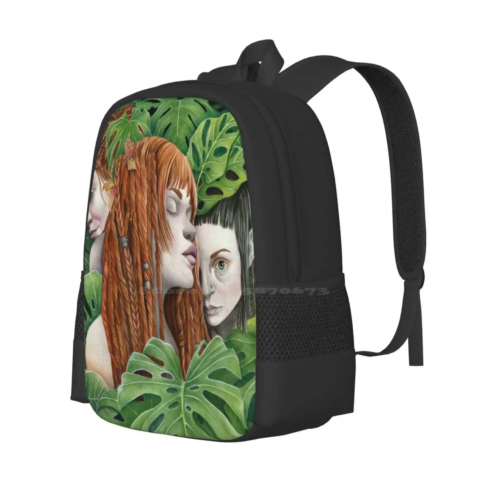 The Awakening Of The Muses Hot Sale Schoolbag Backpack Fashion Bags Muses Awakening Inspiration Monstera Nature Natura Woman