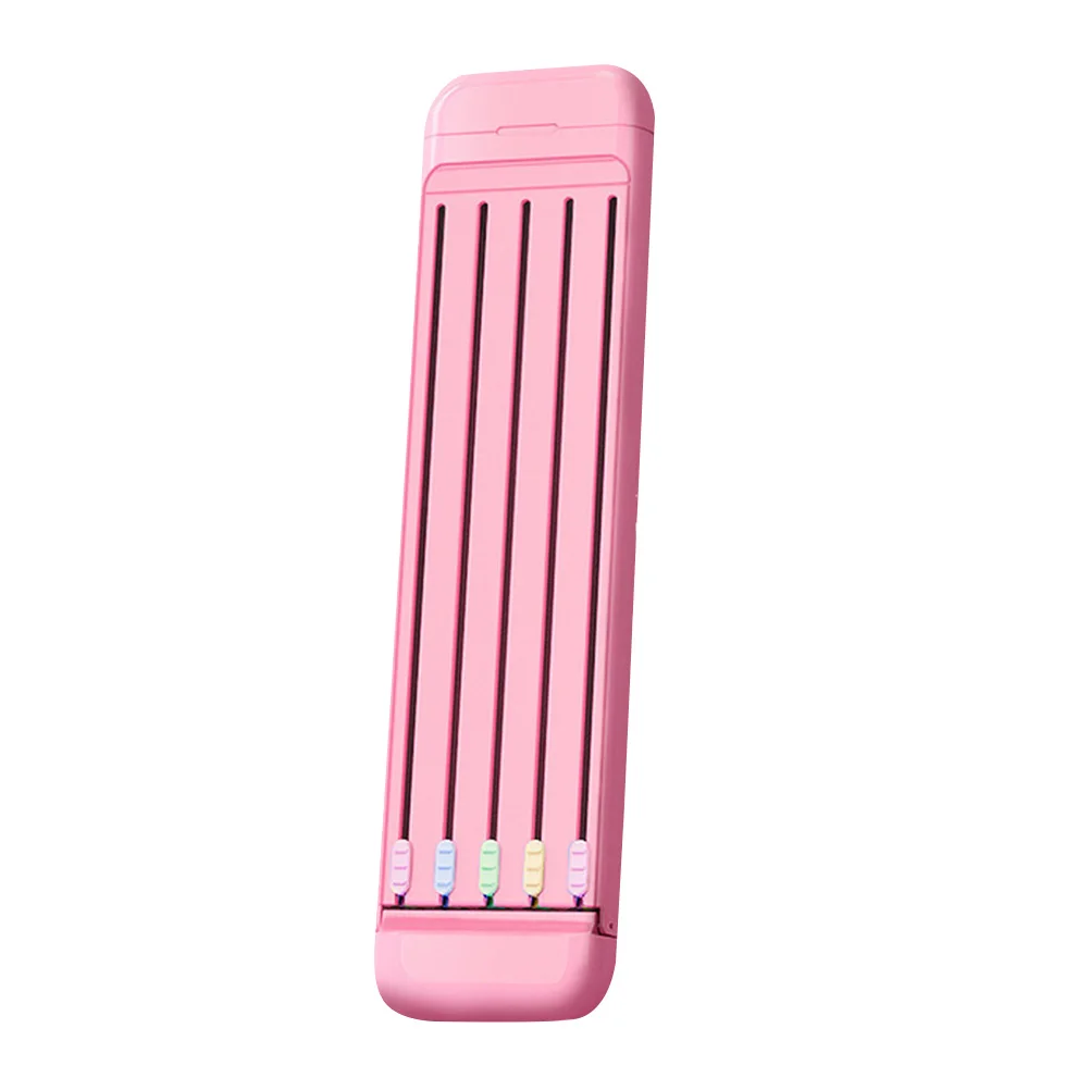 

Plastic Stationery Set Pen Box Portable Case Kids Students 5 Pencils 1 Ruler 1 Eraser Durable School Supplies Organizer Multi