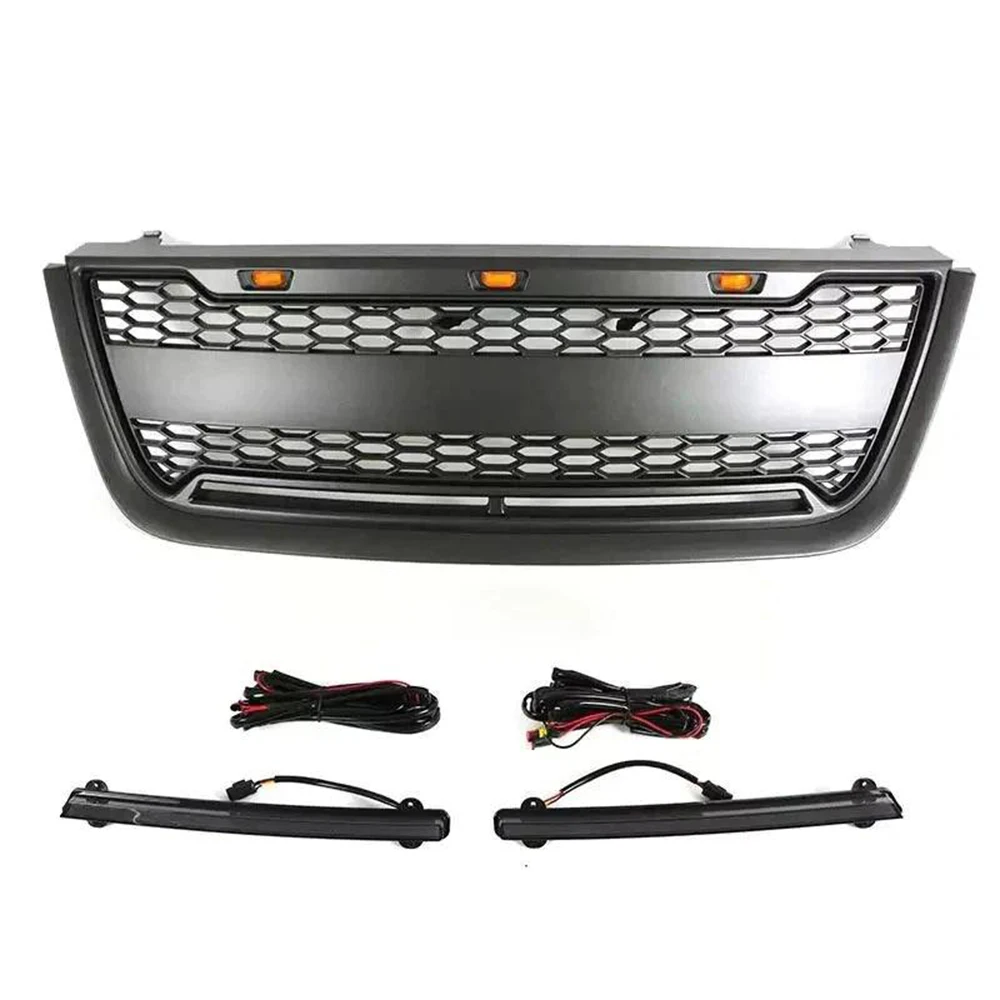 Suitable For Ford Expedition 2003 2004 2005 2006 Off Road Auto Front Grill Car Grille With Light Bars & Letters Bumper Grid