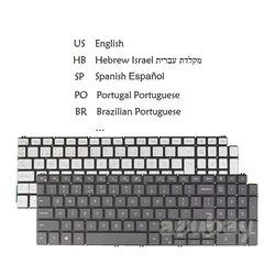 Laptop Keyboard For Dell Inspiron 3501 3502 3505 5501 5502 5505 5508 5509 5584 5590 5593 US Spanish BR Portuguese Hebrew Backlit