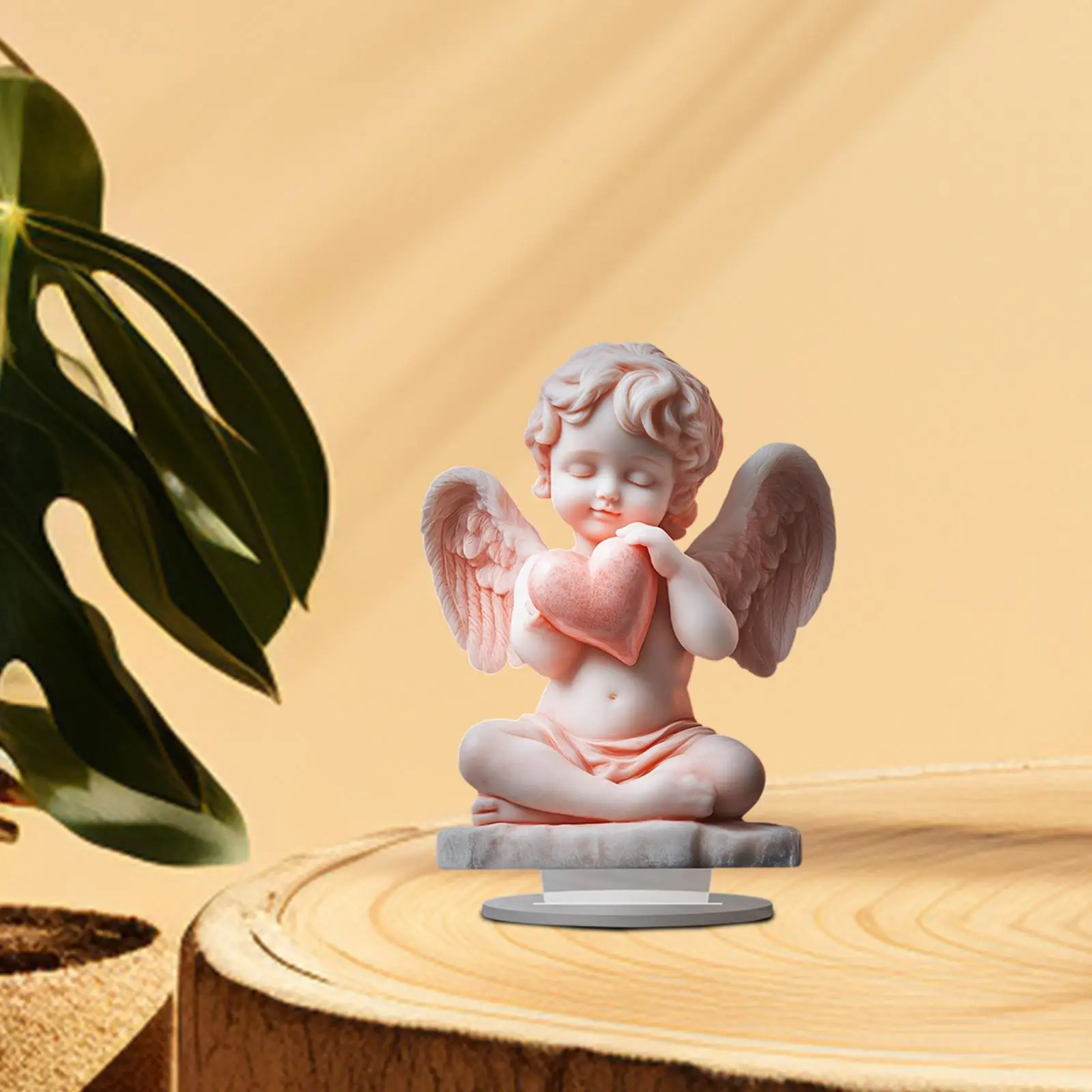 Angel Figurine Acrylic Cherub Table Ornament Collectible Christmas Accent for Home Office Holiday Party Decor