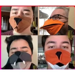 3D Talking Canine Mask Funny Wolf Fox Dog Bird Beak Move Jaw Mask Face Cover Party Carnaval Mask Trending Fashion Funny Gift