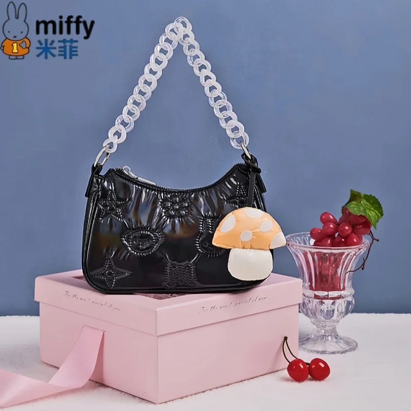 

In Stock Miffy New Trendy Crossbody Bag Sweet Cool Laser Etched Shoulder Bag Armpit Charm Collectible Gift Series Ornaments