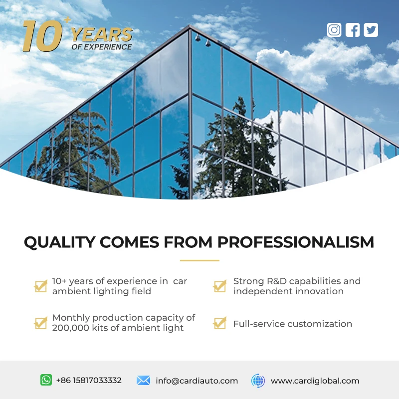 ขายโรงงานโดยตรงคุณภาพระดับพรีเมียม Universal LED Ambient Light รถบรรยากาศ Light Retrofit อัพเกรดประตูไฟ LED รถ