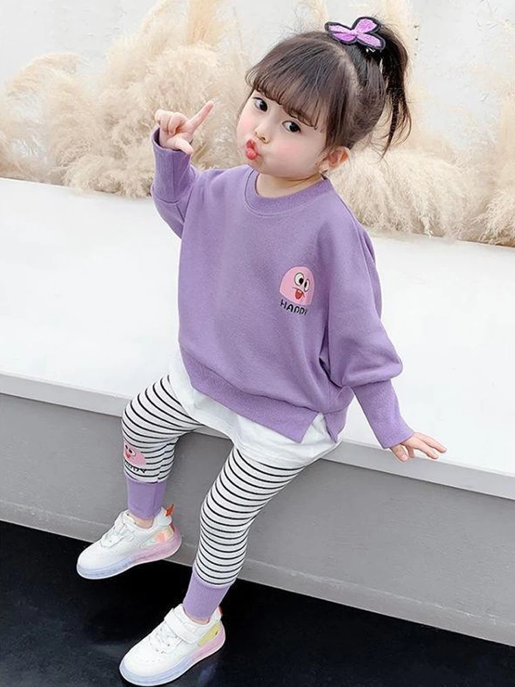 Spring Autumn Girls Kids Clothes Two Piece Set School Uniform Girls Children\'s Top And Bottom Set Clothing Sets For Children