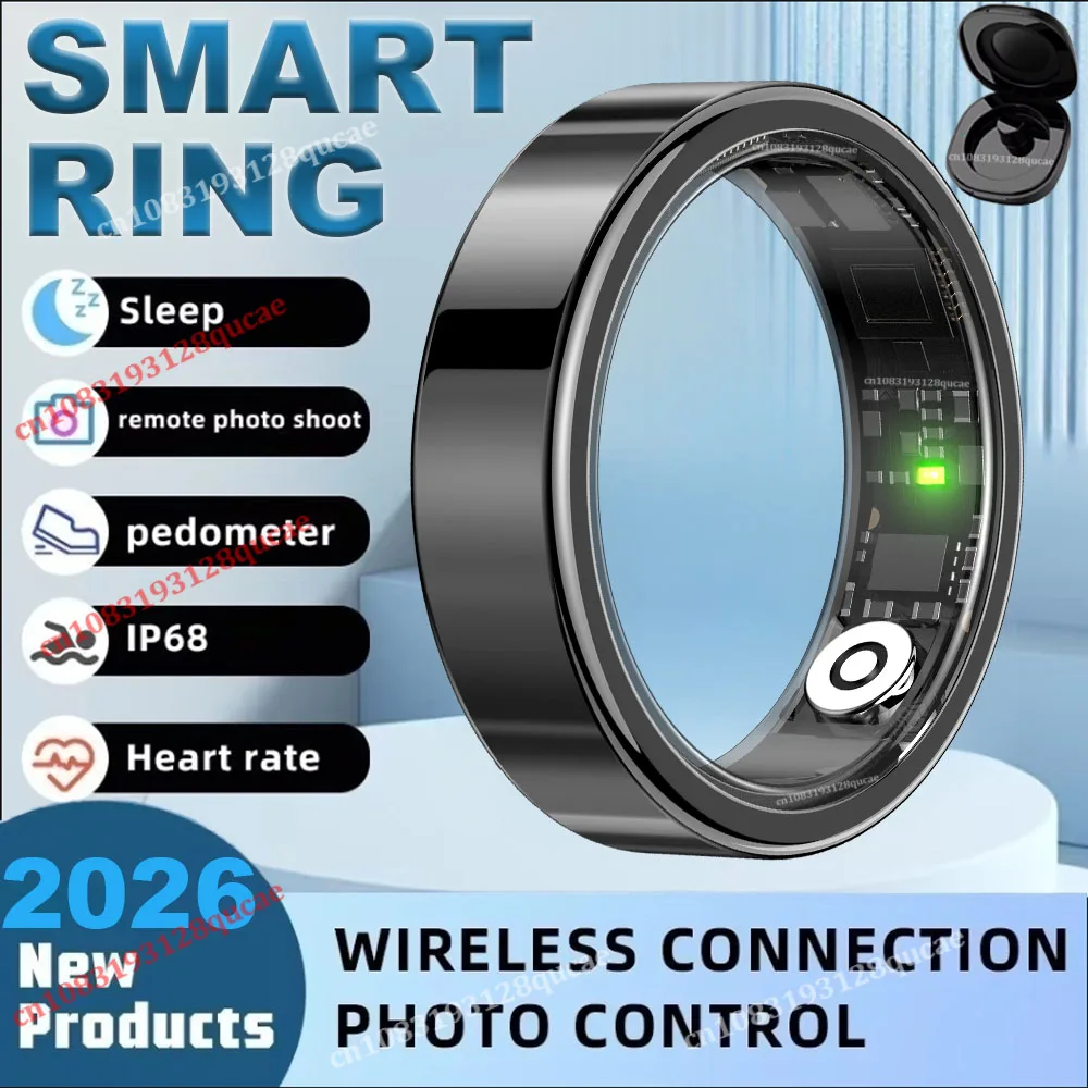 New Smart Ring Bluetooth 2026 Waterproof Lightweight Heart Rate & Blood Oxygen & Sleep Monitoring Men Women Gift For Android IOS