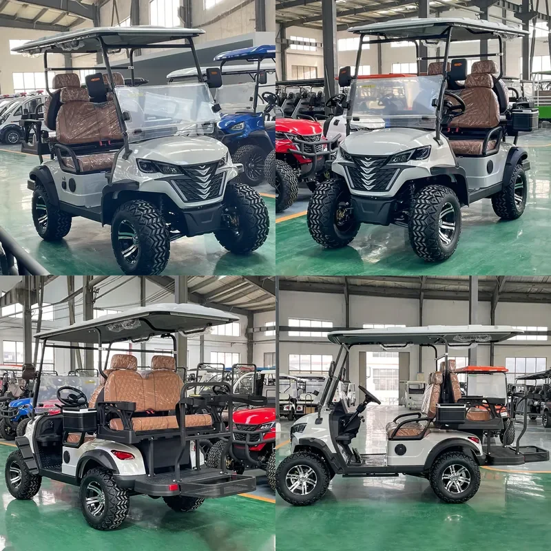 for Solar Electric Golf Cart 4 Seats Lithium Battery Off Road Legal Street Legal Golf Buggy for Sale