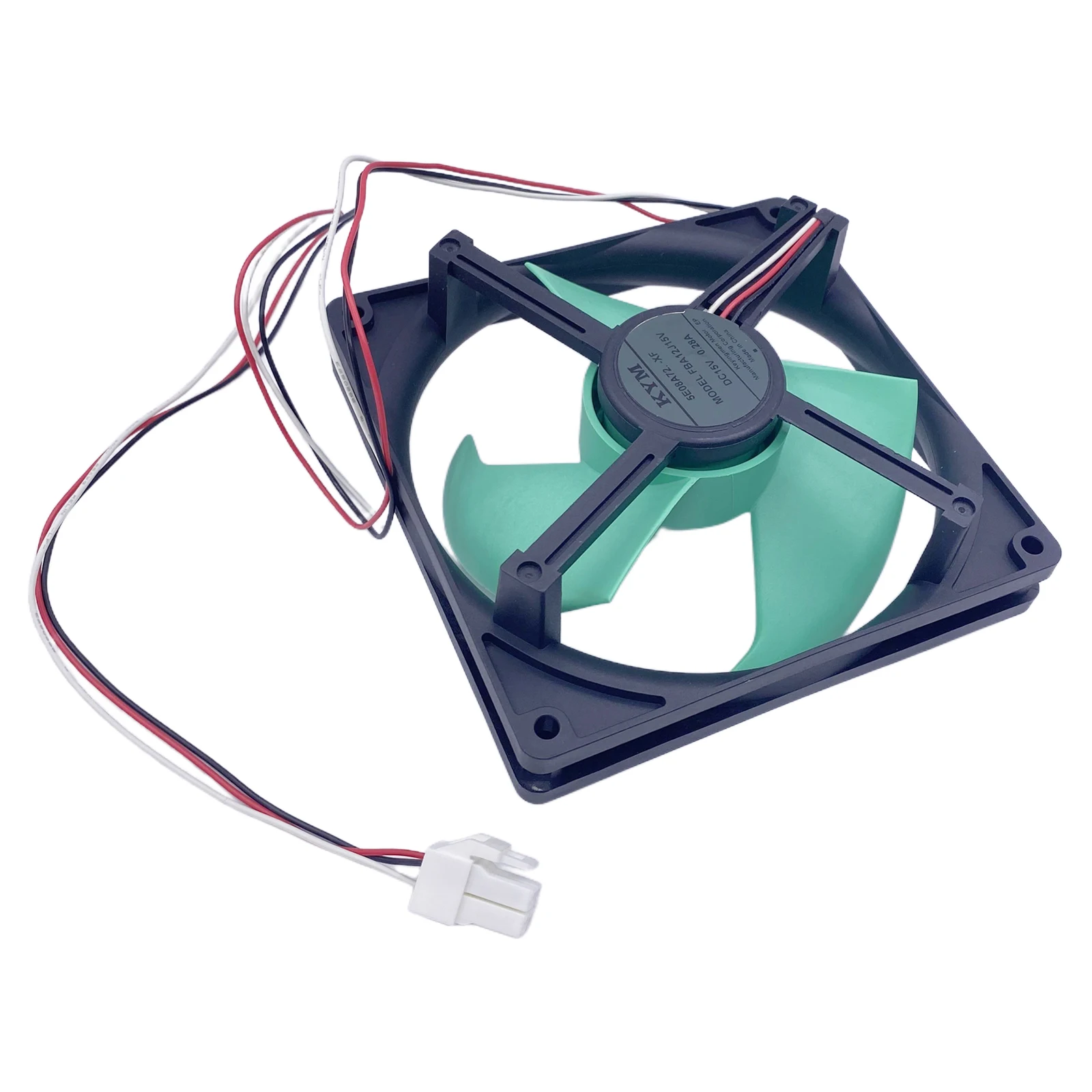 NMB-MAT FBA12J15V 15V 0.28A Refrigerator Condenser Fan Motor Assembly Compatible for 12012025mm 3-Wire Refrigerator Cooling Fan