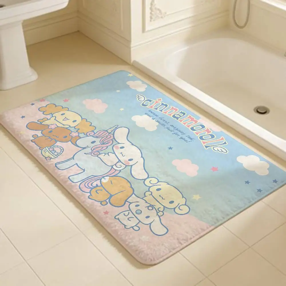CUTE C-Cinnamoroll CARTOON Door Mat Nordic Style Bedroom Living Room Doormat Home Balcony Anti-Slip Alfombra