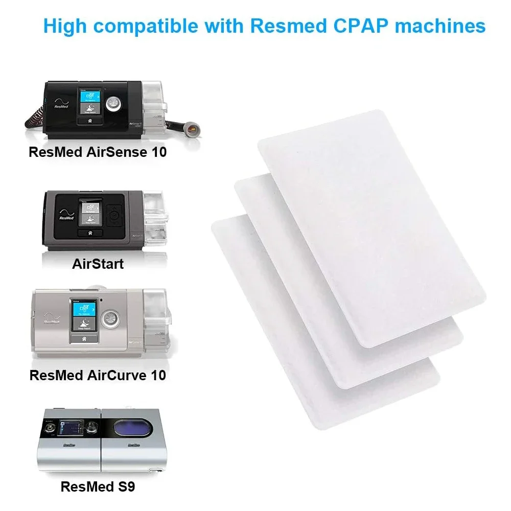 50pcs Disposable Filters - Compatible with ResMed AirSense 10, AirCurve 10, ResMed S9, and AirStart Series Supplies Replacement