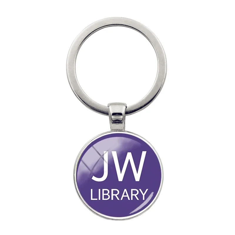 Jw.Org Keychain Jehovah\'S Witness Metal Glass Pendant Keychain Christian Jewelry Gift Wholesale