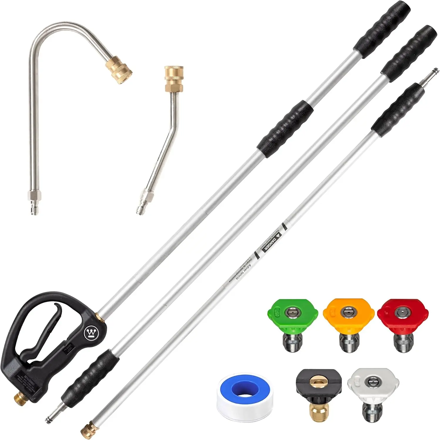 9 Ft. Pressure Washer Extension Wand for Gas and Electric Models, Easy Reach Cleaning