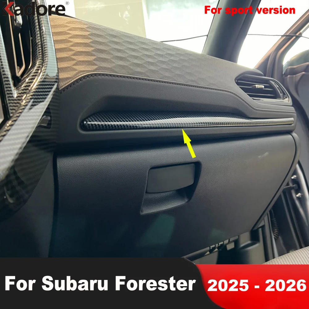 

Car Center Console Dashboard Panel Cover Trim For Subaru Forester 2025 2026 Carbon Fiber Inteiror Mouldings Accessories
