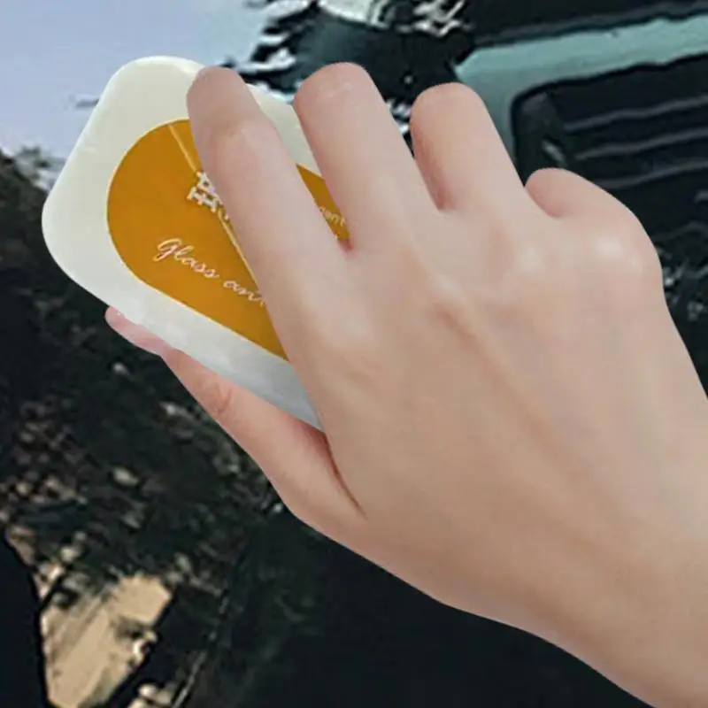 180ml Windshield Oil Film Cleaner Glass Polishing Agent Car Glass Cleaner Auto Glass Sponge Cleaning Brush Car Maintenance Tool