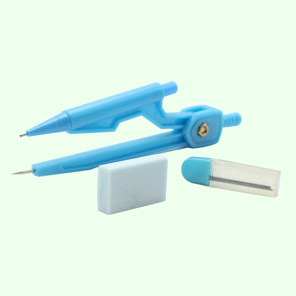 3 pcs Abs Precision Compass Set Propelling Mechanical Pencil Holder For Geometry Drafting School Students With Eraser Pencil