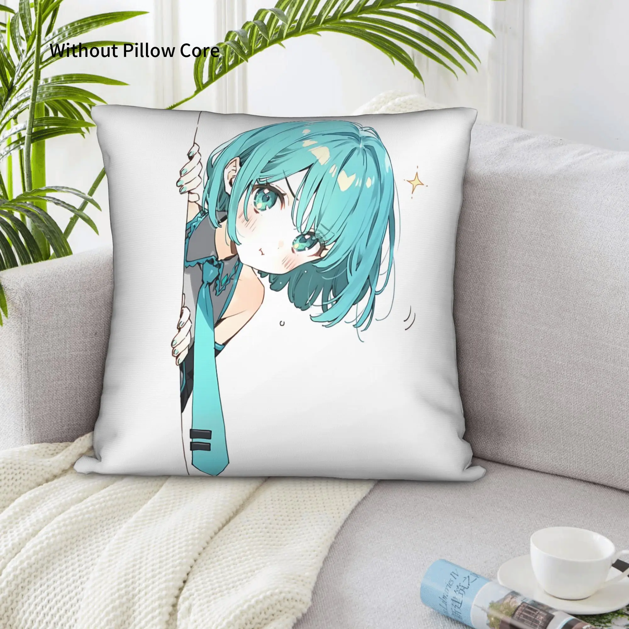 1PC Hatsune Miku Pillow Case Double-Sided Printing  Sofa Cushion Bedroom Bedside Pillow