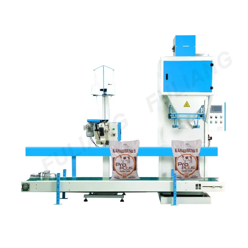 PreMade Open Mouth Bag Sack Bagging Packaging Feeds Fertilizer Granule Filling Machine Pellet Grain Rice Packing Machine