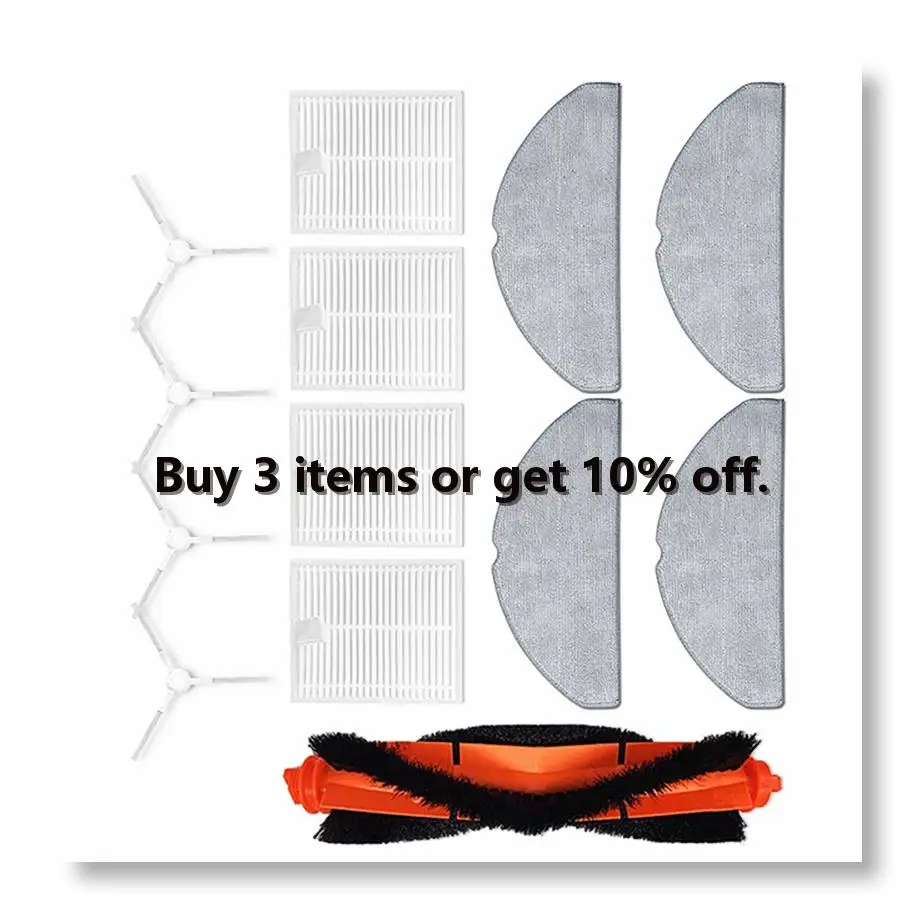 ●For Xiaomi Robot Vacuum S20 / D106 Parts Main Roller Side Brush Filter Mop Cloth Accessories