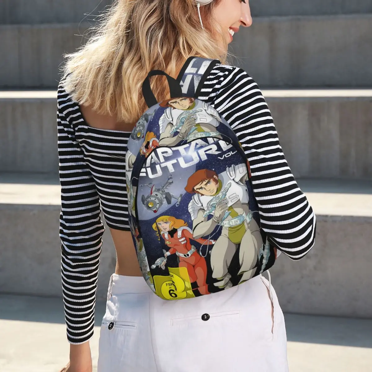 Comet Crew Accessories Captain Future Student Backpack School Bag Hiking Travel Daypack for Men Women Bookbag Shoulder Bags