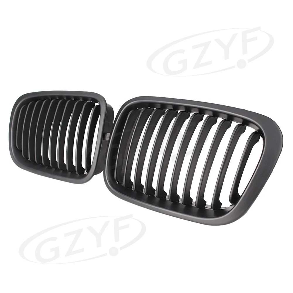 Front Grill Grille For BMW 3 Series E46 Touring Saloon 4-Door 1998-2001 & E46 Compact 2001 2002 2003 2004 Matt Black ABS