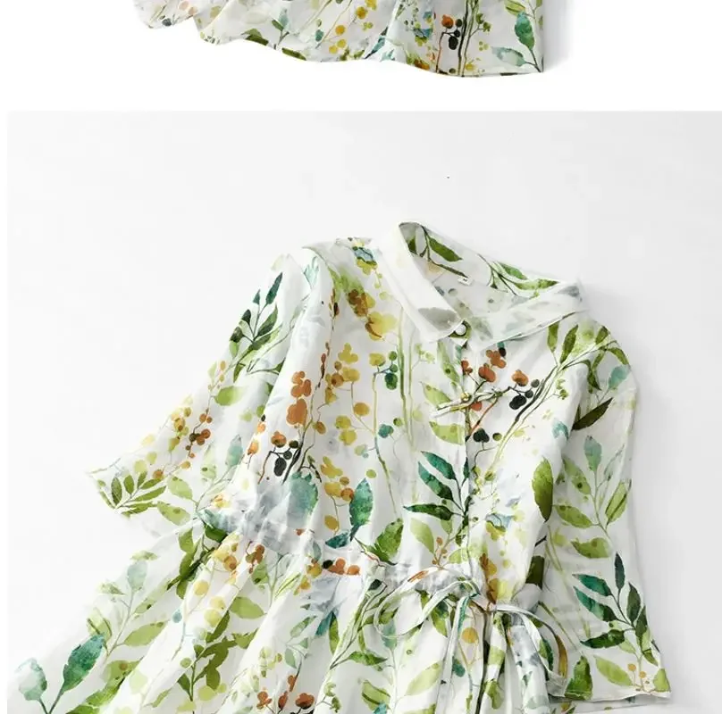 Robe longue en coton et lin pour femmes, mode d'été, motif Floral français, manches courtes, imprimée, ample, 2025