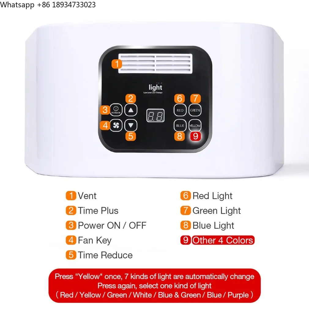 KKS صالون تجديد المنزل 7-color PDT LED الفوتون التدفئة يدهر الوجه والجسم آلة قناع الوجه