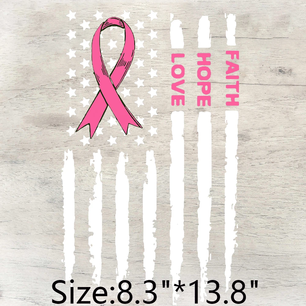 Fight For Cure Faith Leopard Breast Cancer Skull Custom Ready to press DTF Transfers Ready to Press on Garment Press Transfers