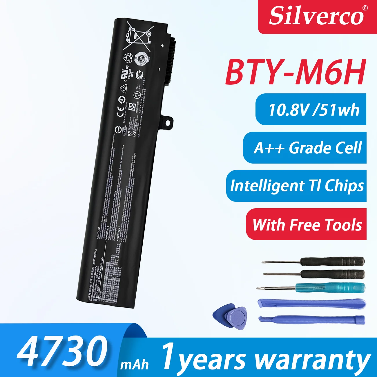 BTY-M6H Laptop Battery For MSI GE62 GE72 GP62 GP72 GL62 GL72 GP62VR GP72VR PE60 PE70 MS-16J2 MS-16J3 MS-16J9 MS-1792 MS-1795