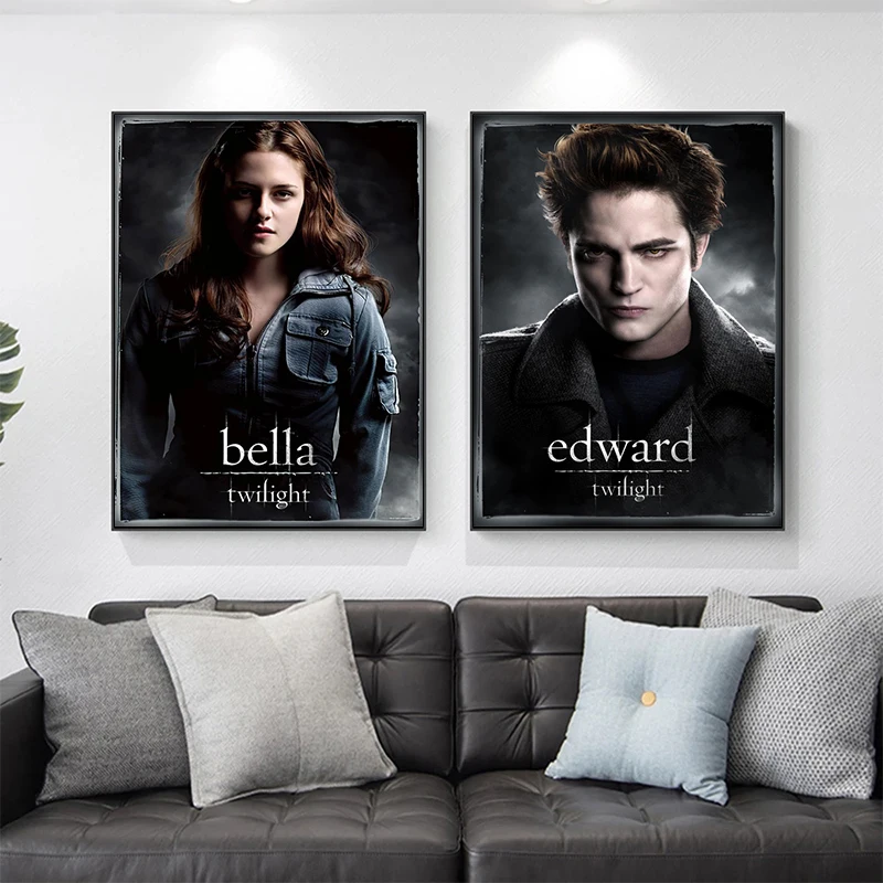 Classic Movie TV Film Twilight Vampire Bella Edward Wall Art Canvas Paintings Decoration Hotel Bar Cafe Room Posters Home Decor