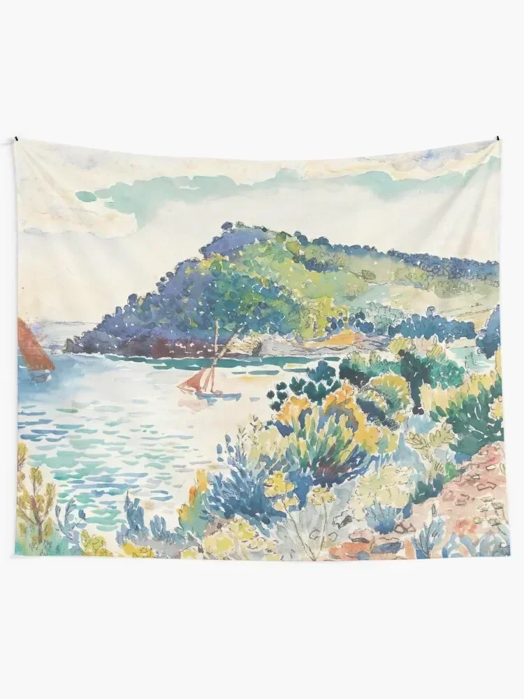 Henri Edmond Cross - ?TUDE POUR LE CAP N?GRE Tapestry Aesthetic Room Decor Korean Decoration Home Tapestry