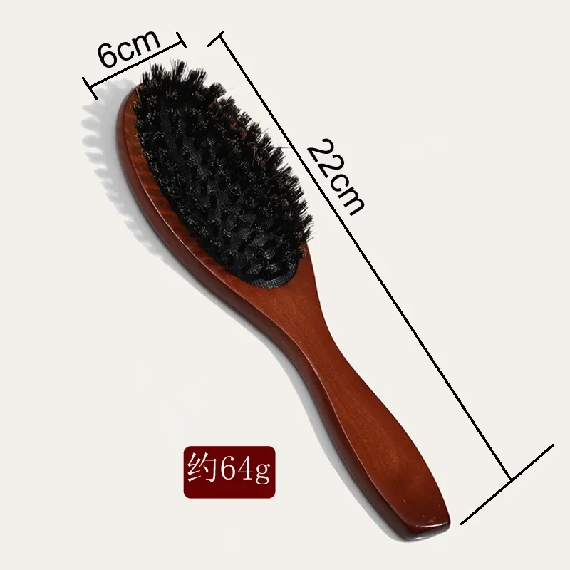 Natural Boar Bristle Hairbrush Massage Comb Anti-static Hair Scalp Paddle Brush Beech Wooden Handle Hair Brush Comb Styling Tool