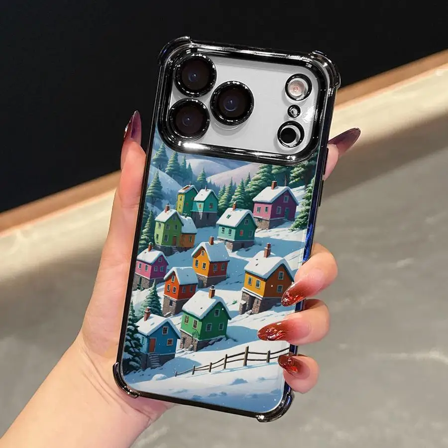 حافظة هاتف لهاتف ابل ايفون 17 اير 16e 16 15 14 بلس 13 12 11 برو ماكس غطاء ناعم عيد الميلاد سانتا كلوز #6