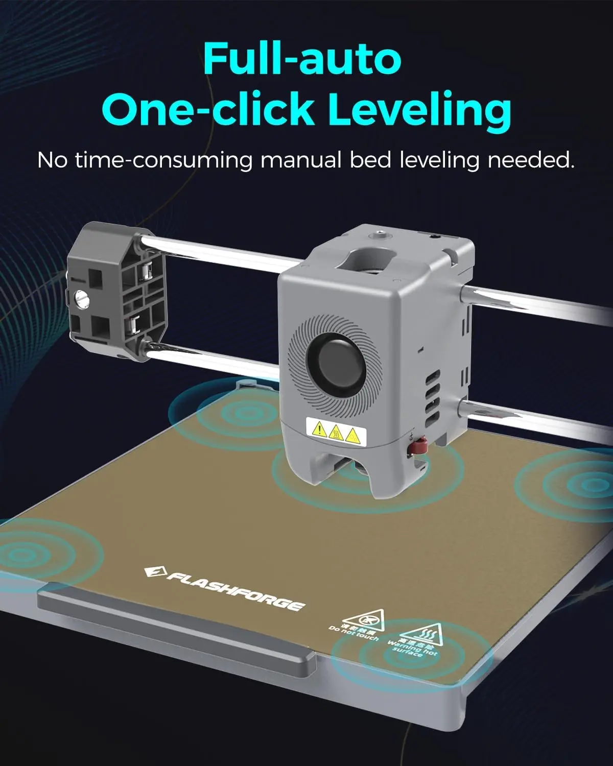 High Speed 3D Printer Max 600mm/s Auto Leveling 3 Second Nozzle Change 220×220×220mm Printing 280°C Direct Drive Kids Beginners