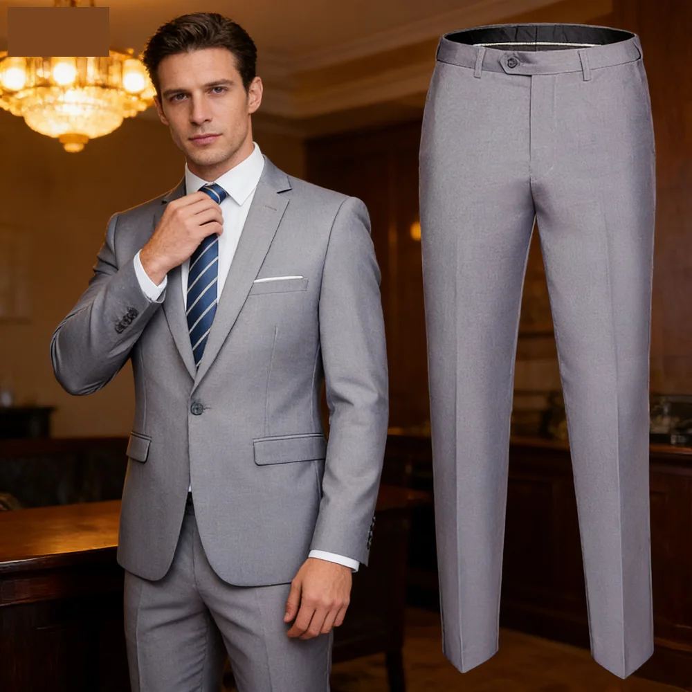 

Мужской повседневный оранжевый комплект Ternos из 2 предметов с воротником «Сафари», осенняя куртка и брюки, дизайнерская деловая одежда