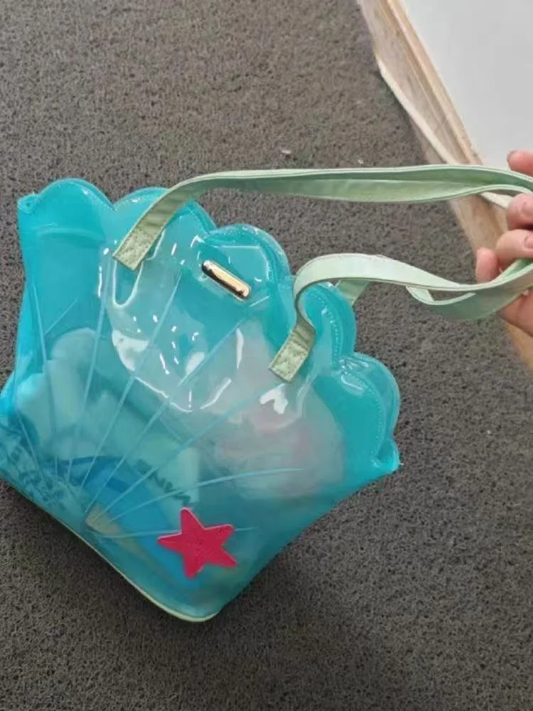 Äußerst attraktive, transparente, niedliche Reisetasche für Mädchen, Muschel-Schultertasche, neues Sommermodell, Nischen-Ins-Stil – Detail 8